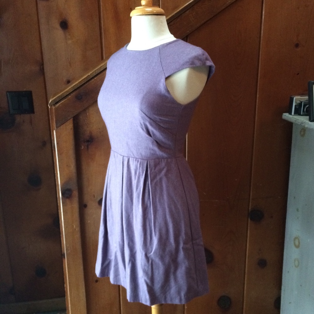Esley Fit & Flare Wool Blend Dress